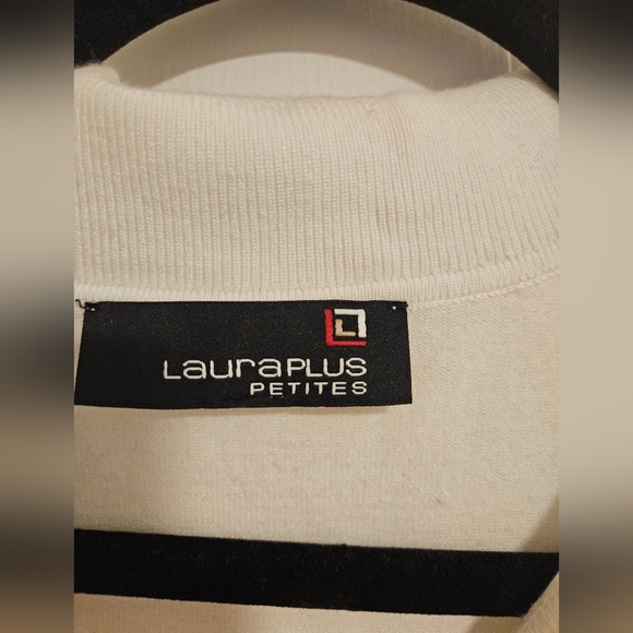 Womens XL white Sleeveless Turtleneck open mock neck Sweater top stretchy - Picture 2 of 3